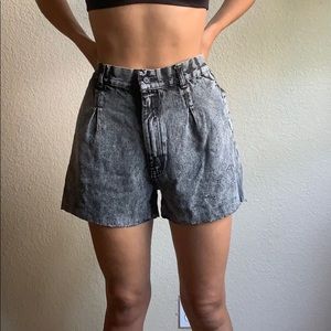 Vintage Acid Wash Grey Shorts